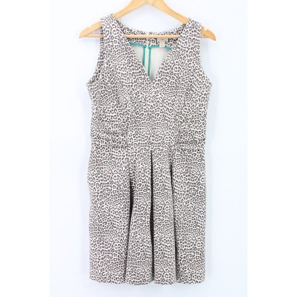 Banana Republic Issa London Dress Womens Leopard Pattern Sleeveless 12P - Picture 1 of 9